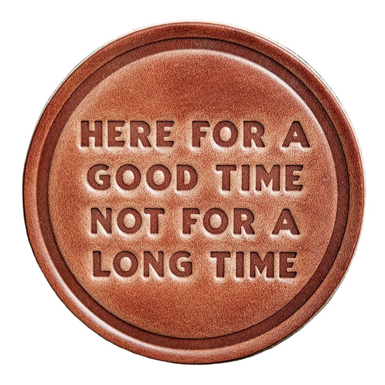 Good Time Leather Coaster