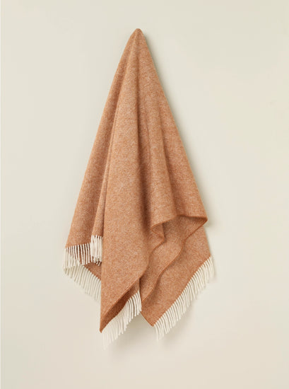 Herringbone Wool Throw | Rust