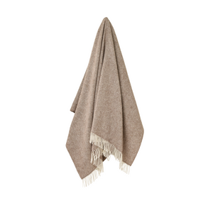 Herringbone Wool Throw | Brown
