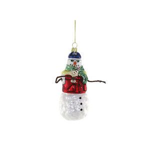 Hipster Snowman Ornament