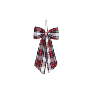 Holiday Plaid Fabric Bow