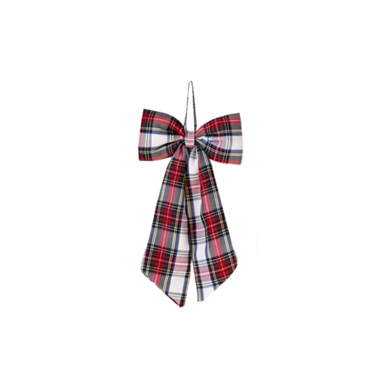 Holiday Plaid Fabric Bow