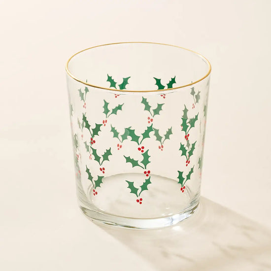 Holly Jolly Glass