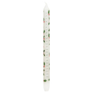 Holly Christmas Advent Candle