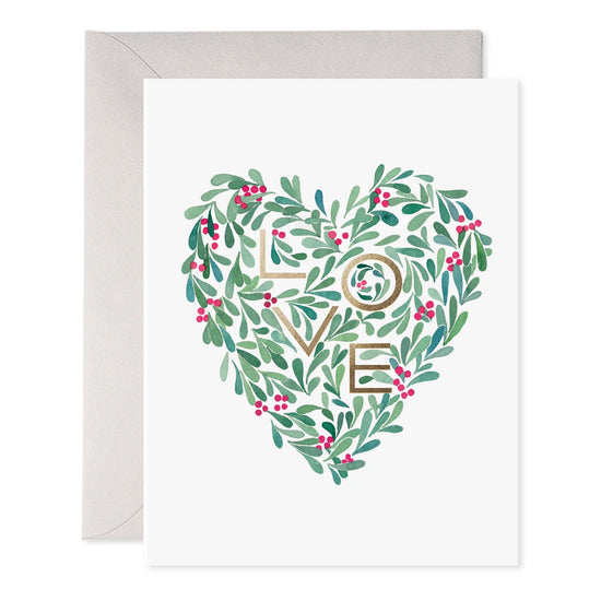 Holly Heart Card