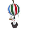 Hot Air Balloon Snowman Ornament