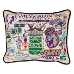 James Madison University Embroidered Pillow