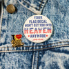 John Prine Flag Decal Pin