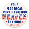 John Prine Flag Decal Pin