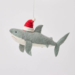 Santa Shark Ornament