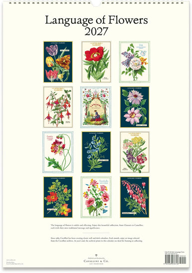 2027 Language of Flowers Wall Calendar
