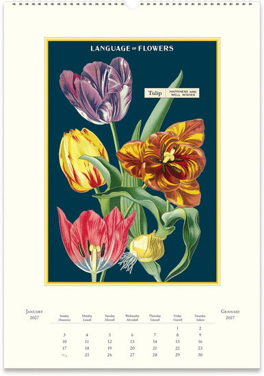 2027 Language of Flowers Wall Calendar