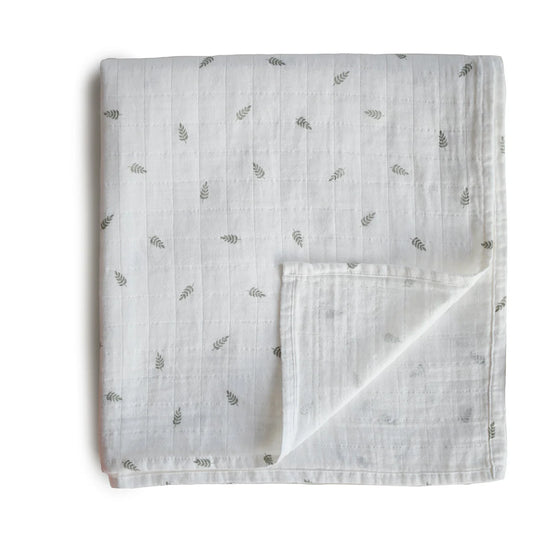 Leaves Muslin Swaddle Blanket