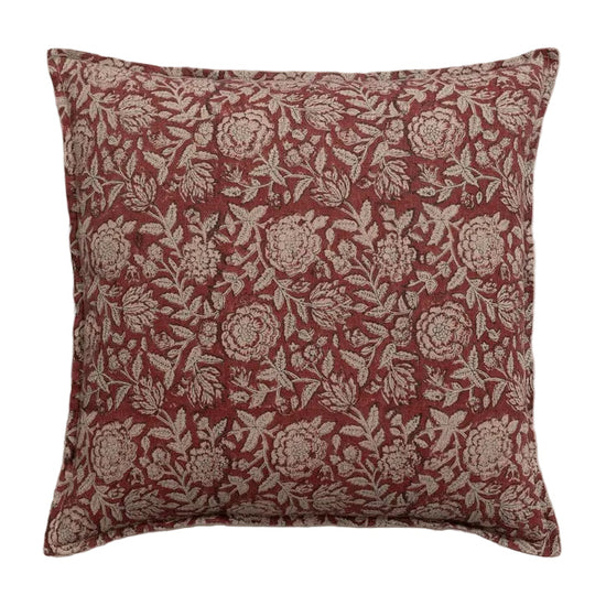 Linen Rio Red Pillow
