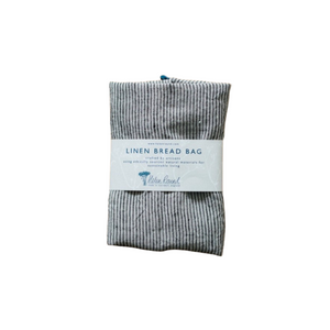 Blue Stripe Linen Bread Bag