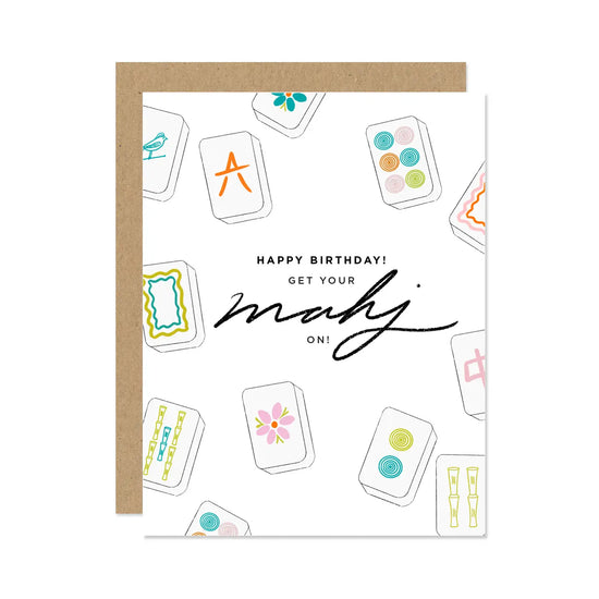 Mahjong Birthday Card