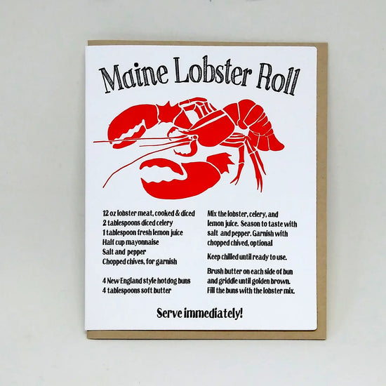 Maine Lobster Roll Card