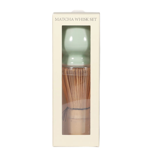 Matcha whisk set in a box on a white background
