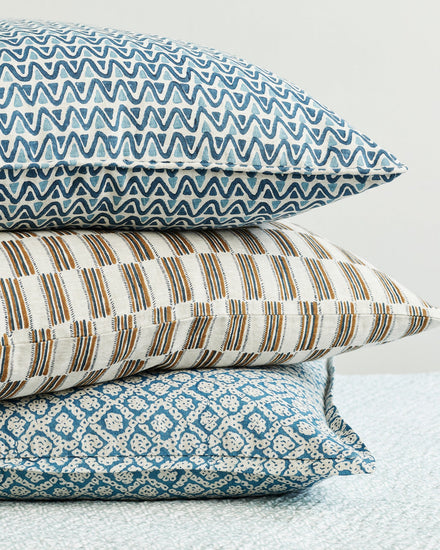 Menorca Azure Linen Pillow