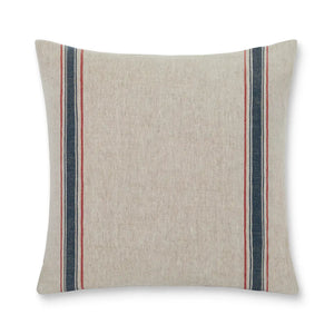 Menton Denim Stripe Linen Pillow