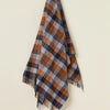 Blue & Orange Patchwork Merino Lambswool Throw