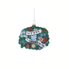 Decorative Christmas ornament with 'Merry Christmas' text on a white background