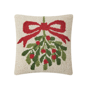 Mistletoe White Pillow
