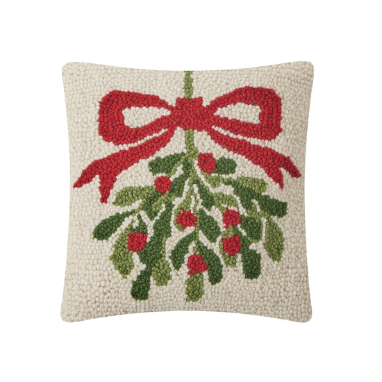 Mistletoe White Pillow