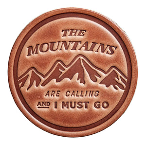 Mountains Leather Coaster