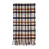 Multi-Plaid Navy & Rust Merino Lambswool Throw