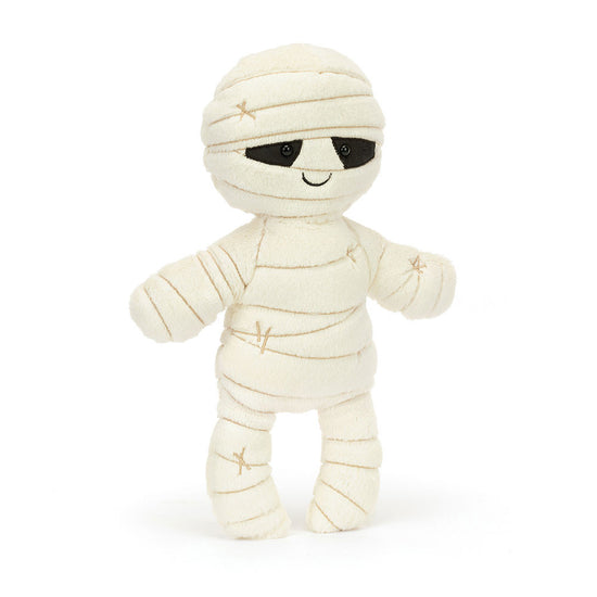 Mummy-themed Jellycat toy on a white background