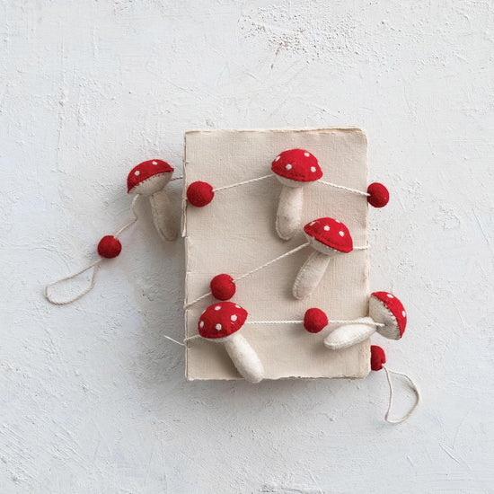 Felt Mushroom Garland