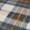 Stewart Plaid Wool Throw | Muted Blue
