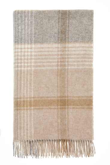 Classic Check Wool Throw | Natural