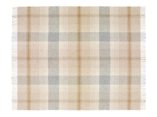 Classic Check Wool Throw | Natural