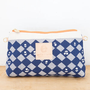 Quilted Checker Cosmetic Bag