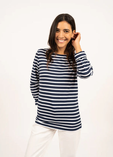 Navy & White Stripe Tee