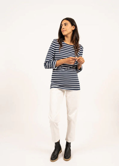 Navy & White Stripe Tee