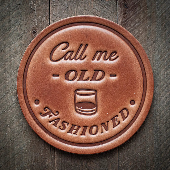 Old Fashioned Leather Coaster