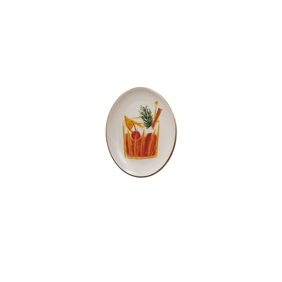 Oval Stoneware Cocktail Dish