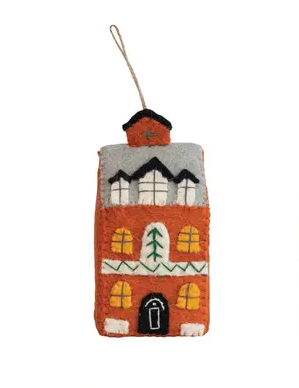 Handmade Felt House Ornament
