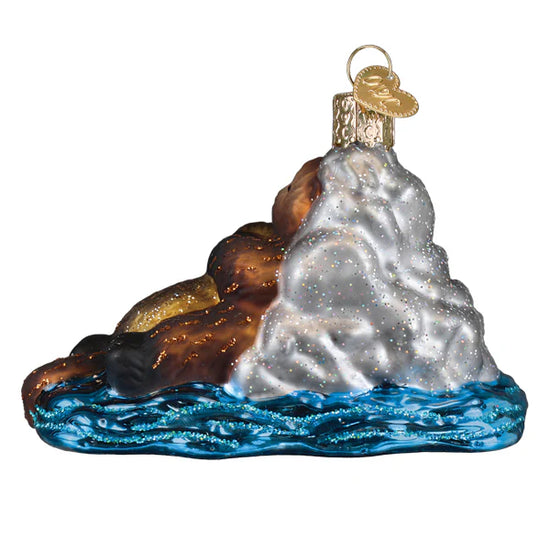 Otter w/ Pup Ornament