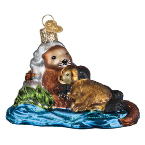 Otter w/ Pup Ornament