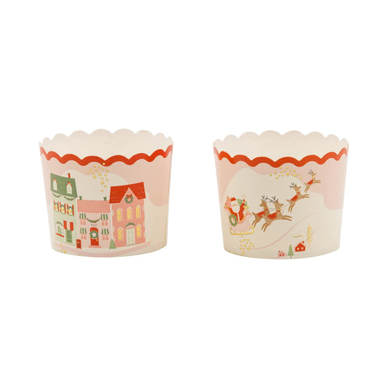 Christmas Scene Baking Cups
