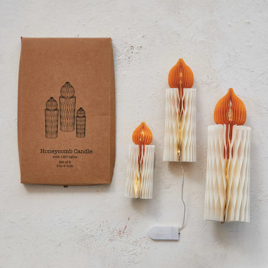 Folding Honeycomb Candles Set