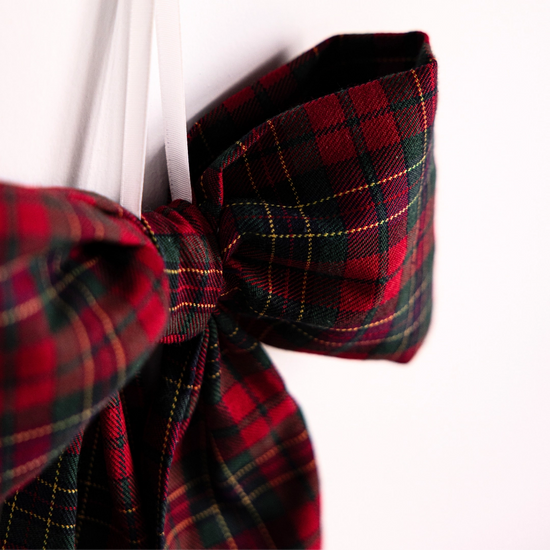 Med Red/Grn Plaid Bow