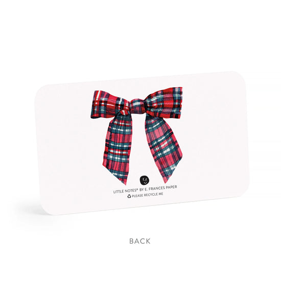 Plaid Bow Holiday Little Notes