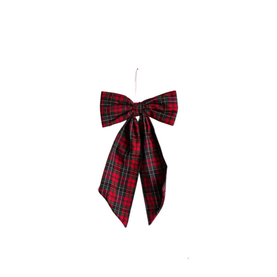 Med Red/Grn Plaid Bow