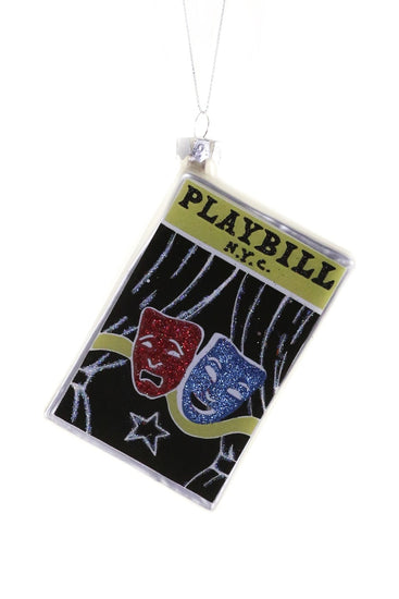 Playbill with theater masks design on a white background