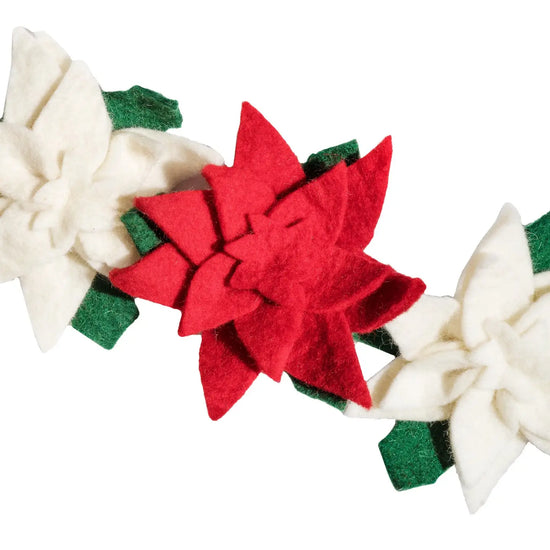 Poinsettia Felt Garland